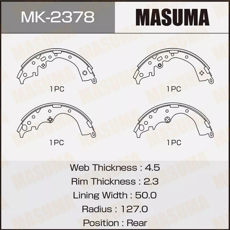 BRAKE SHOE - REAR (MK-2378)