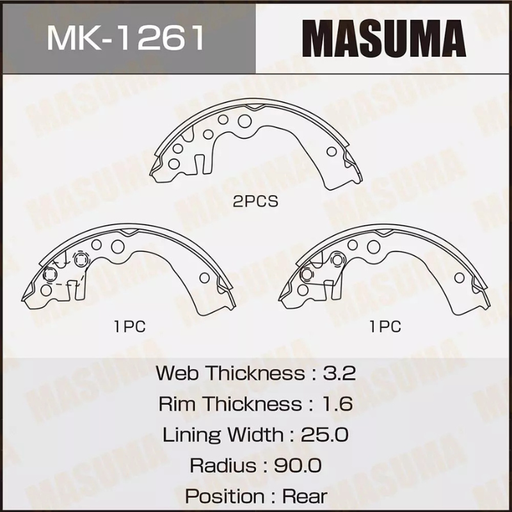 [MK-1261] Brakes Shoes (MK-1261)