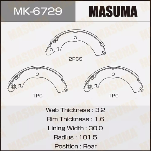 [MK-6729] Brakes Shoes (MK-6729)