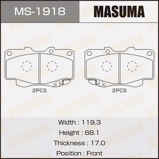 [MS-1918N] Brakes Pads (MS-1918N)