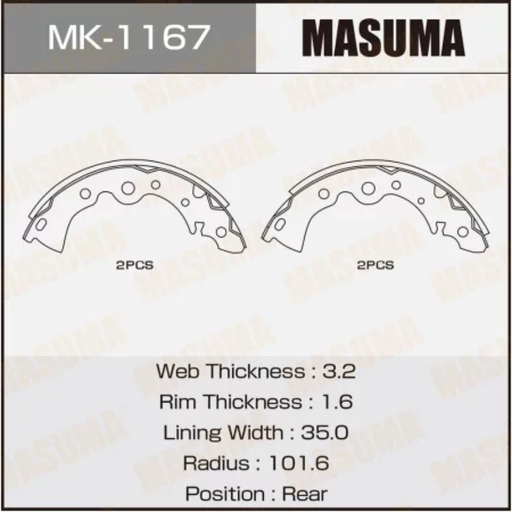 [MK-1167] Brakes Shoes (MK-1167)