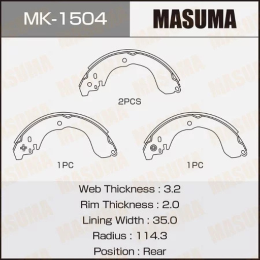 [MK-1504] Brakes Shoes (MK-1504)