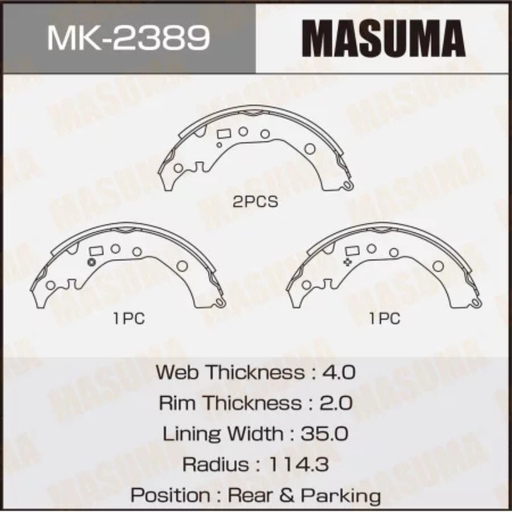 [MK-2389] Brakes Shoes (MK-2389)
