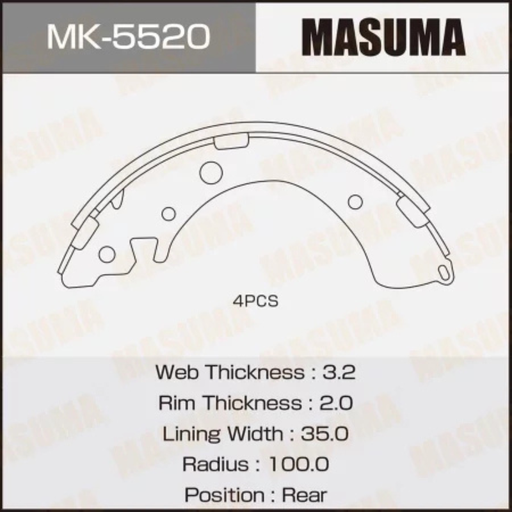 [MK-5520] Brakes Shoes (MK-5520)